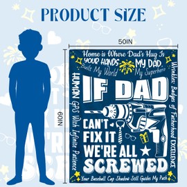 Gifts for Dad Blanket for Men, Best Dad Gifts from Wife Daughter Son Birthday Gift Throw Blankets for Bedding Sofa 50 * 60 Inch