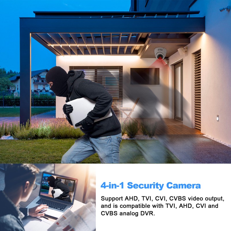 AHD Coaxial Video Camera 4 in 1 Dome 1080P 24PCS