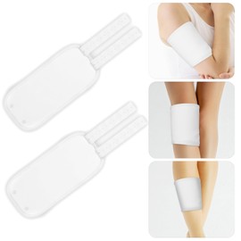 Pack of 2 Castor Oil Packs, Reusable Castor Oil Pack, Oil Resistant, Castor Oil Pack, Castor Oil Compress Pads for Calves, Knees, Arms (White)