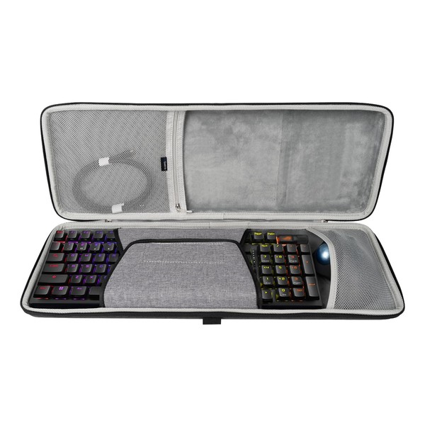Geekria 90%-96% Keyboard and Mouse Case, Hard Shell Travel Carrying