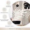 Glawry Boho Black Brown Beige Shower Curtain Extra Long Modern