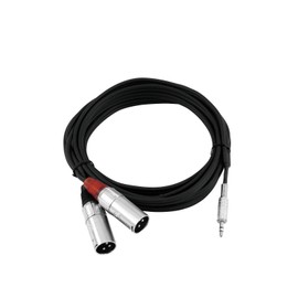 OMNITRONIC Adaptor Cable 3.5 Jack / 2 x XLR (M) 3 m Black
