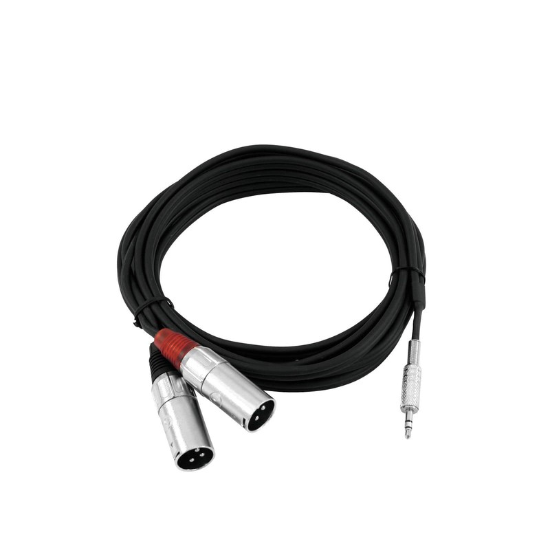OMNITRONIC Adaptor Cable 3.5 Jack / 2 x XLR (M)