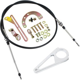 ACA-1804 Adjustable Shift Linkage Kit Compatible with GM TH350 TH400 700R4 TH200 2004R 4L80E Transmissions Replace LB01-ACA-1804 Adjustable 2" transmission column shift linkage kit