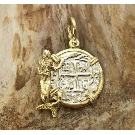 ATOCHA  Mermaid  Pendant Design 1600-1700 Gold Overlay Sunken Treasure Jewelry