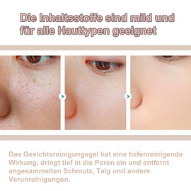 Purifying Exfoliating Gel, Gesichtspeeling für Damen, Peeling Gel Gesicht & Körper zur Tiefenreinigung, Entfernt abgestorbene Hautzellen, Verfeinert Poren, Strahlender Teint, (2PCS + Bürste）