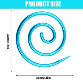 RDNKVB Pack of 3 Spiral Cable Knitting Needles, Scarf Needles, Metal Spiral Needle, Circular Knitting Needle, Cable Needle, Scarf Needle, Knitting Needle Kit, Spiral Needle, Knitting Accessories for