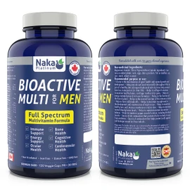 120 vcaps Bioactive Multi for Men, Full Spectrum, Multivitamin Formula, Made in Canada (120 vcaps)