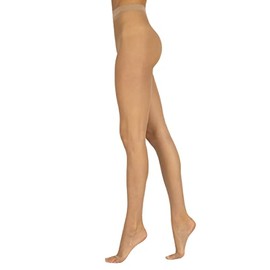 Sarah Borghi Women's Super Sheer Tights 6 Den with Flip Toe Invisible Stockings, Flat Stitching and Silk Gusset, Made in Italy, Nude, L