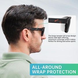 STGATN Sports Polarized Sunglasses Mens Wrap Around Sun glasses Cycling Fishing UV400 Protection C5