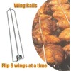 Metal BBQ Grilling Fork,Chicken Wing Grilling Rails,Clamping Wing Rails for
