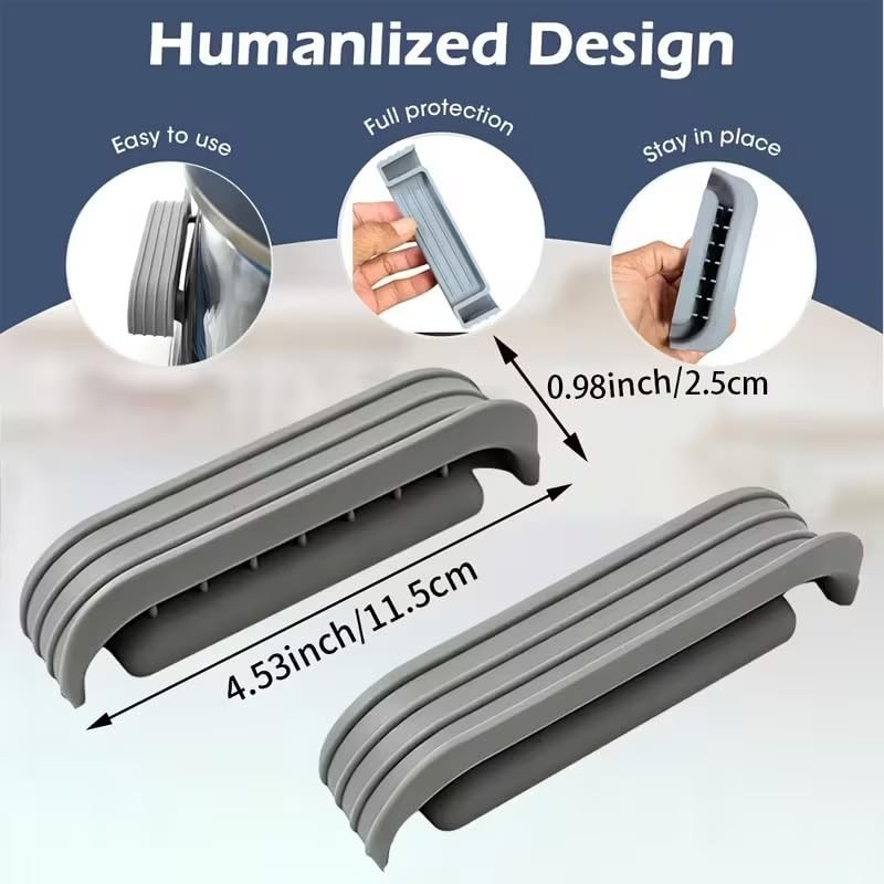 2-Pack Silicone Handle Covers for Ninja Crispi, Fits 2.5/4/6 QT