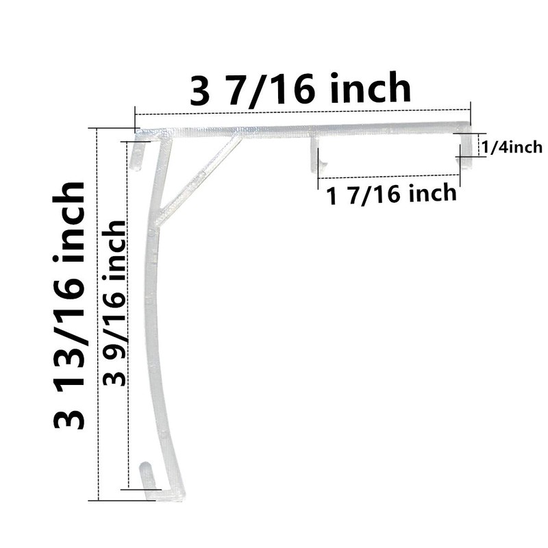 Cutelec Valance Clips 2pcs for 3-1/2"(89mm) Clear Color Vertical Blind
