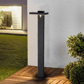 BRIMMEL Solar Landscape Path Lights Outdoor Motion Sensor Garden Led Light Aluminum Waterproof 10H Endurance Pathway Lights for Patio Lawn Yard Walkway Driveway, Solar Energy, Black, SG601033