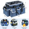 ZIOZERTT Cleaning Caddy,Cleaning Bag for Housekeepers,Cleaning Supplies Organizer with Handle,Blue