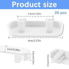 20 Pcs Weep Hole Covers, Window Drainage Caps, Window Sill End Cap, Replacement Drainage Covers for Double Glazing, Drain Caps for UPVC Windows & Doors (White, M)