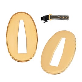 OLYCRAFT 2Pcs Brass Sword Seppa Spacer for Japanese Samurai Swords Gold Samurai Sword Accessories Samurai Sword Brass Spacers Samurai Sword Washers for Japanese Katana Maintenance DIY Accessories