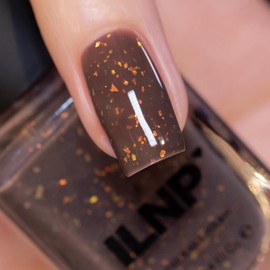 ILNP Dark Roast - Cool Cocoa Brown Flakie Shimmer Nail Polish