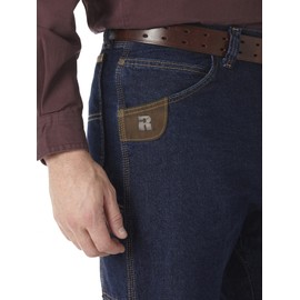 Wrangler Riggs Workwear mens Contractor Jean work utility pants, Antique Indigo, 42W x 34L US