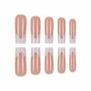 MISUD Press on Nails Long Square Fake Nails Glossy Glue