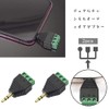 3 Pole Terminal Block, 3.5mm Stereo Mini Plug Converter Adapter,