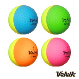 Volvik New Vivid Combi Dual Color Golf Balls 2 Dozen Bundle with Genuine Italian Real Solid Leather Belt (White), Unisex