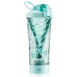 Electric Shaker Bottle, 24oz Lockable Blender Cup Electric Protein Shaker Bottles, Tritan USB C Rechargeable Mixer, Portable Shaker Cups for Protein Shakes for Men Women, Water Blue