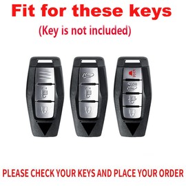 TECART New Key Shells Key Fob Cover Fit for Mitsubishi Outlander 2021 2022 2023 2024 2025 Zinc alloy Key Cover Accessories 3/4 Button Red