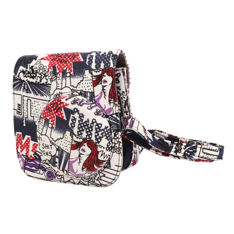 Instant Camera Case Comic Style PU Leather Protective Storage Bag