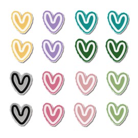 16 Pcs Colorful Heart Fridge Magnets, Cute Love Heart Refrigerator Magnets, Small Decorative Magnets for Fridge Office Whiteboard Cabinet School Locker, Magnets for Refrigerator
