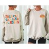 VisionSwipe Forever Chasing Sunsets Crewneck Sweatshirt - Beach Aesthetic Summer