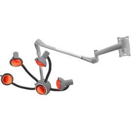 Wall Mounted Infrared Hair Dryer, 5 Heads Infrared Heat Lamp, 750W Adjustable Temperature Salon Heat Lamp, Hair Color Processor Accelerator Heater Lamp