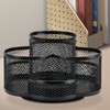 Mesh Desk Organizer 7 Compartments 360 Degree Rotating Multifunctional Pen