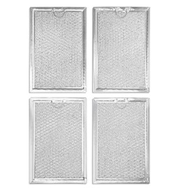 WB06X10309, WB06X10654 Microwave oven Grease Filter Replacement For Many GE Stove WB06X10359, 5230W1A012B - 7-5/8 x 5-1/8 x 1/8 Inch (Packed in Box) (4-Pack)
