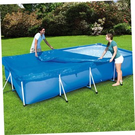 Mipcase Pe Fabric Weaving Pool Cover Rain Cover for Inflatable Frame Pools Dust Protection Floor Pad Blue Durable Skid Design