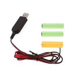BAIMOQI Power Converter USB to 4.5V AA Battery Eliminators Replace 3pcs 1.5V AA Batteries for LED Lights Radio Electronic Toy