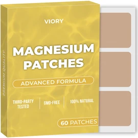 Magnesium Patches (Pack of 60) - 100% Natural Patch for Women and Men - with Calcium - Muscle and Bone Support, Calming - Enhanced Formula