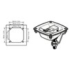 T Handle Door Latch 4x6mm Hole Spacing Zinc Alloy Folding