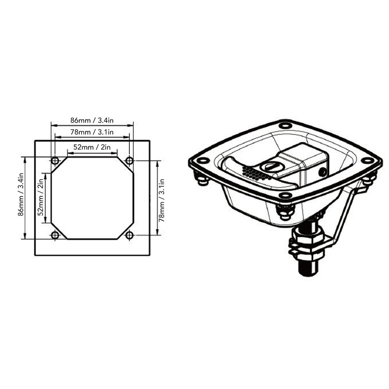 T Handle Door Latch 4x6mm Hole Spacing Zinc Alloy Folding