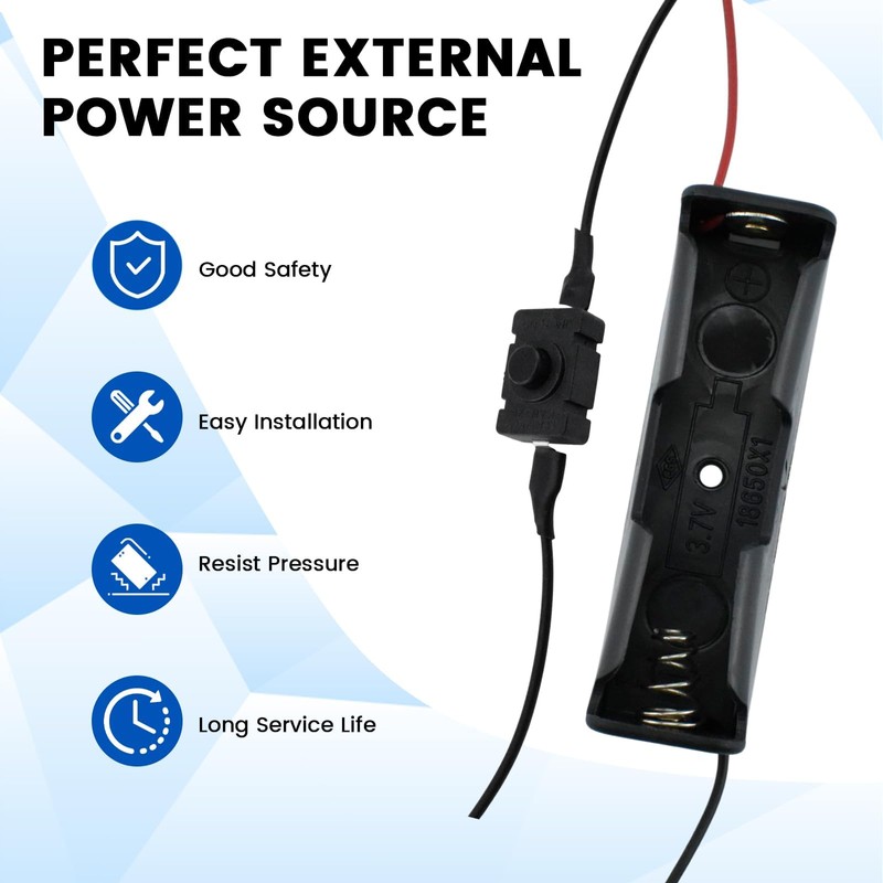 SDTC Tech 2-Pack 3.7V 18650 Battery Holder with Extend Button