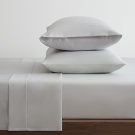 Martex Solid Pillowcase Set of 2 - Cotton Blend Standard Pillow Cases - Super Soft and Breathable - Envelope Closure Bed Pillow Covers - Machine Washable - Grey Pillow Cases (Standard, Grey)