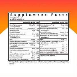 Seeking Health Multivitamin One - Supplement with Zinc, Vitamin B12, & Vitamin A - Magnesium-Free Formula - Multivitamin Supports Methylation & Healthy Aging - 45 Capsules