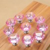 4 Pcs Self-Stick Crystal Glass Cabinet Knobs Pull Handle Diamond