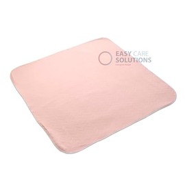 EASY CARE SOLUTIONS 2 x Easy Care Solutions | Washable Bed Pad Protector without Tucks/Flaps | 85 cm x 90 cm | Premium Quality Washable bed wetting sheet for adults or children with Incontinence | Reusable Pink Bed Pads