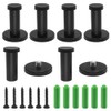 lyualma Pack of 6 Rustproof Matte Black Towel Hooks, Round
