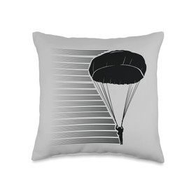 Airborne Infantry Division Paratrooper Parachute Airborne Vintage Throw Pillow, 16x16, Multicolor