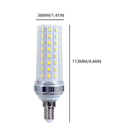 YDJoo E12 LED Bulbs 20W LED Corn Light Bulb 180W Equivalent Daylight White 6000K E12 Candelabra Base Decorative LED Chandelier Bulbs 2000LM for Pendant Home Lighting, Not Dimmable, AC85-265V(4 Pack)