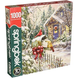 Springbok's 1000 Piece Jigsaw Puzzle Cardinal Cottage - Made in USA