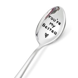 Christmas Gifts for Women Female Friends ，Birthday Gift Scoop for Best Friends Women, Friendship Gifts for Women Girls Besties Coffee Lover Spoon You're My Bestea Spoon Scoop