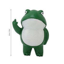 Mumusuki Funny Finger Frog Sculpture, Resin Middle Frog Home Statue Frog Ornament Desktop Centerpiece for Home, Living Room, Bedroom